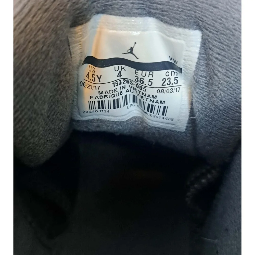 Nike Air Jordan 12 XII Retro GS Grey Wolf 153265-005 Youth Size‎ 4.5 Y Suede